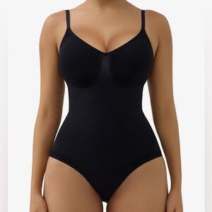 NWT - ShaperX - Tummy Control Black Bodysuit - Woman's L/XL